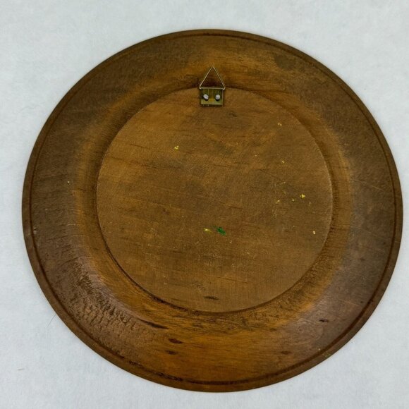 Hanging Wooden Plate Nativity Hand Painted Colorful Folk Art Handcrafted 7" - Picture 2 of 7